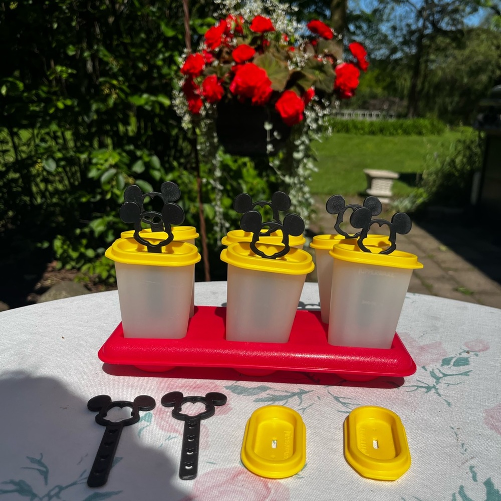 Tupperware Mickey Mouse Popsicle Mold Set Retired Excellent Condition - Picture 3 of 6